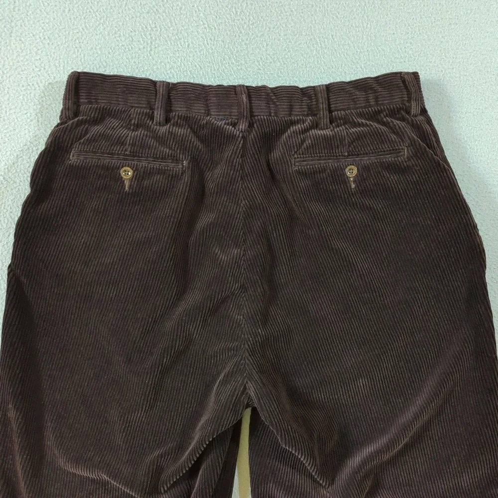 Polo Ralph Lauren Preston Corduroy Pants Mens 36x32 Burgundy Wide Wale Baggy